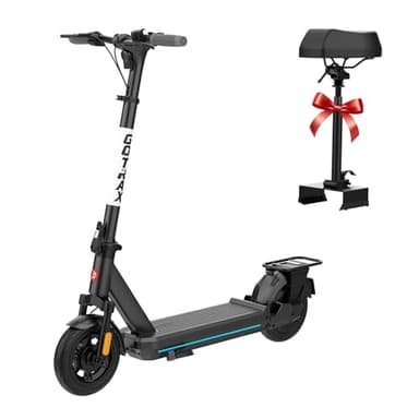 Gotrax Eclipse Ultra Saddle Electric Scooter, 20MPH, 28Miles, Adjustable Handlebar Height, Foldable, Detachable Seat, Cruise Control, Dual Suspension, LED Display, One-step Folding - Image 1