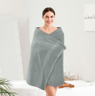 Utopia Towels 4 Pack Premium Bath Towels Set, 27 by 54 Inches, 100% Ring Spun Cotton 600GSM, Lightweight and Highly Absorbent Quick Drying Towels, Perfect for Daily Use, Cool Grey - Image 7