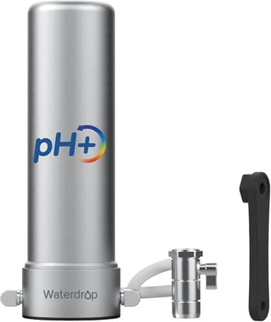[Alkaline] Waterdrop Water Filter for Sink Faucet, NSF/ANSI 42 Certified Countertop Water Filter System, 5-Stage Stainless Steel Faucet, 8000 Gallons, Reduces 99% Chlorine, WD-CTF-04(1 Filter) - Image 1