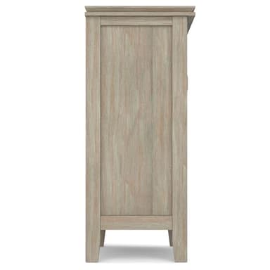 SIMPLIHOME Artisan SOLID WOOD 30 Inch Wide Contemporary Low Storage Cabinet in Distressed Grey, For the Living Room, Entryway and Family Room - Image 12