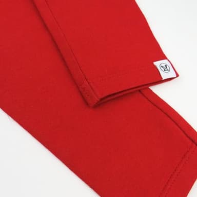 HonestBaby 2-Piece Tunic & Legging Set 100% Organic Cotton for Infant Baby and Toddler Girls, Unisex, Fair Isle Red, 3T - Image 4