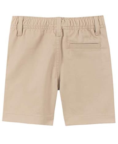 Nautica Boys' School Uniform Flat Front Twill Short, Khaki/Pull-on, 5 - Image 2