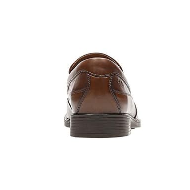 Clarks Men's Tilden Free Loafer, Dark Tan Leather, 9 Wide - Image 7