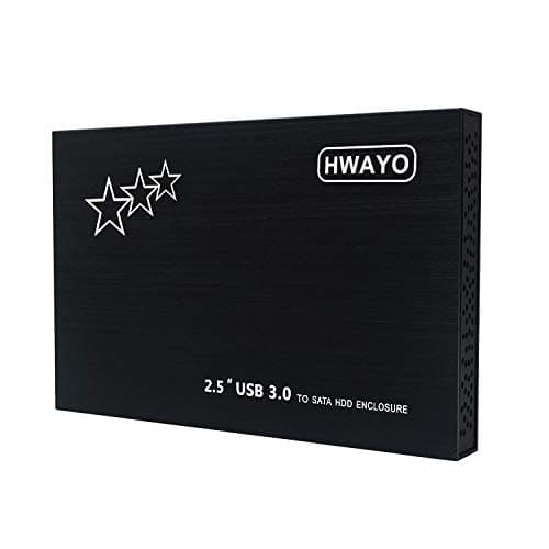 1TB External Hard Drive Portable - HWAYO 2.5'' Ultra Slim HDD Storage USB 3.0 for PC, Laptop, Mac, Chromebook (Black) - Image 1