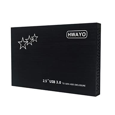 1TB External Hard Drive Portable - HWAYO 2.5'' Ultra Slim HDD Storage USB 3.0 for PC, Laptop, Mac, Chromebook (Black) - Image 1