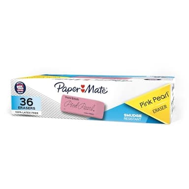 Paper Mate Pink Pearl Erasers, Small, 36 Count - Image 1