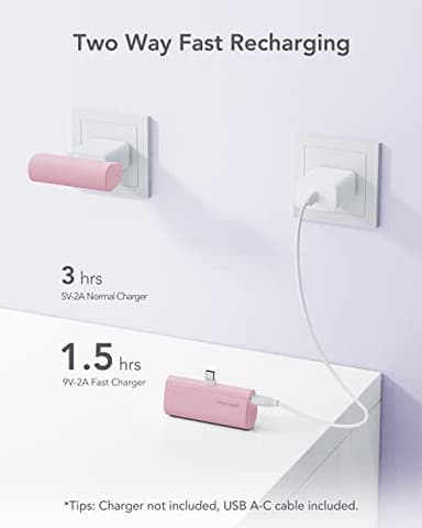 charmast Small Portable Charger for iPhone 16/15, 5000mAh Ultra-Compact 20W PD Fast Charging USB C Power Bank Mini Battery Pack Compatible with iPhone 16/16 Pro Max/15/15 Pro Max, Samsung S24 - Image 9
