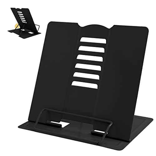 Metal Book Stand Adjustable Book Holder for Reading - Image 1