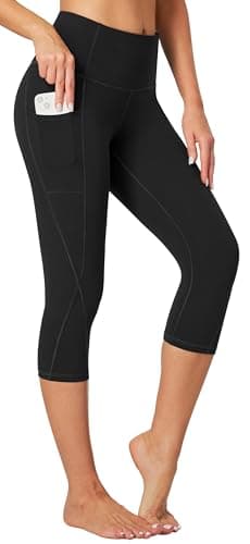 Heathyoga Capri Leggings for Women High Waisted Capri Leggings with Pockets for Women Yoga Pants with Pockets - Image 1