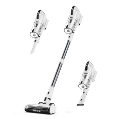 Klarpul Cordless Vacuum Cleaner, 580W 48KPA 65Mins Runtime Fast Charging Vacuum Cleaner, Self-Standing LED Light Touch Screen Stick Vacuum for Home Light Weight,for Pet Hair/Carpet/Floor, White - Image 1
