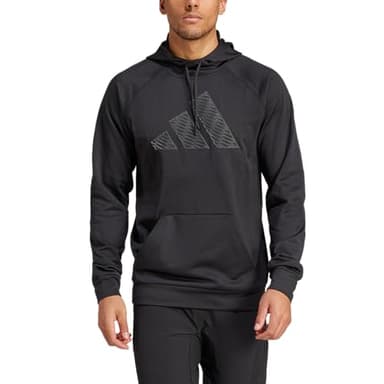 adidas Men's Game and Go Big Logo Training Hoodie, Black - Image 2