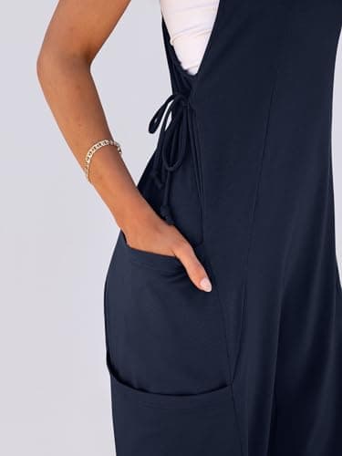 ANRABESS Women Overalls Jumpsuits Loose Casual Dressy Sleeveless Baggy Harem Pants Romper Jumpers 2025 Trendy Summer Outfits Navy Blue Medium - Image 6