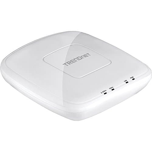TRENDnet AC1750 Dual Band PoE Access Point, 1300Mbps WiFi AC+450 Mbps WiFi N, WDS Bridge, WDS Station, Repeater Modes, Band Steering, WiFi Traffic Shaping, IPv6, White, TEW-825DAP - Image 1