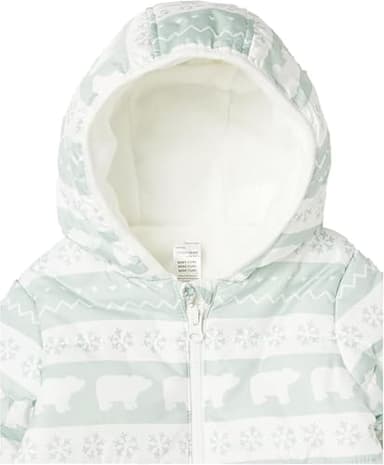 Simple Joys by Carter's Baby One-Piece Snowsuit Bunting, Sage, 3-6 Months - Image 2