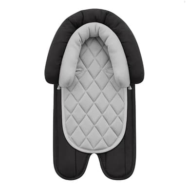 Pro Goleem Car Seat Head Support Infant, Soft Infant Car Seat Insert, 2 in 1 Carseat Head Support for Newborn, Perfect for Car Seat, Stroller, Swing, Bouncer, Gray and Black - Image 1