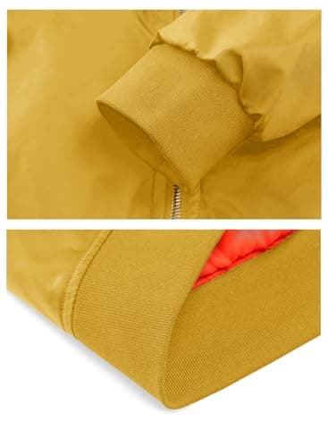 TACVASEN Men's Jackets Full Zip Up Winter Warm Fleece Liner Work Coats Outwear Turmeric, M - Image 5
