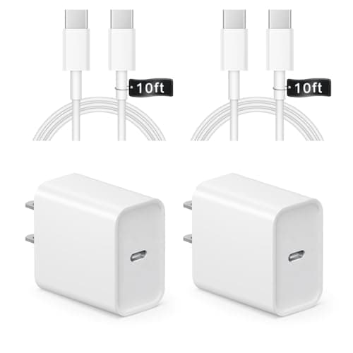 iPhone 17 16 15 Charger Fast Charging 10FT - 20W USB C Charger Block with Type C Cable Compatible with iPhone 17/17 Pro/17 Pro Max/Air/16/16e/15, iPad Pro, Air M3/M2/5/4, 11th/10th（White） - Image 1