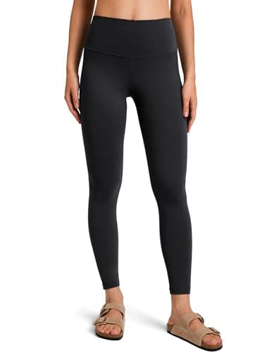 Colorfulkoala Women's Dreamlux High Waisted Workout Leggings 25" Inseam 7/8 Length Yoga Pants (XS, Black) - Image 1