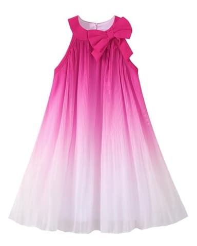 Toddler Girl Tulle Dresses 4T 5T Girl Clothes Ruffle Pink White Prom Dress Ombre Summer Toddler Outfits Birthday Beach Sundress for Girl 4 5 Year Old - Image 1