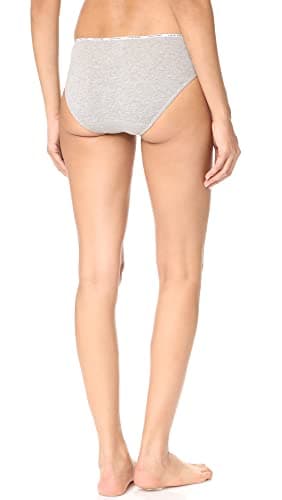 Calvin Klein Women's 5 Pack Cotton Stretch Logo Bikini, Black/White/Grey Heather, Large - Image 3