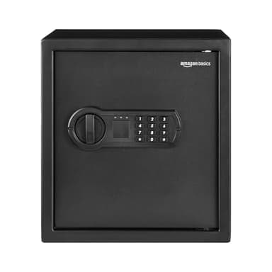 Amazon Basics Steel Home Security Electronic Safe with Programmable Keypad Lock for Documents, Jewelry, Valuables, 1.2 Cubic Feet, Black, 13"W x 13"D x 14.2"H - Image 2