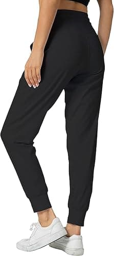 Rrosseyz Joggers Pants for Women-Quick Dry Sweatpants with Pockets for Athletics Casual Outdoor (Dark Grey, L) - Image 2