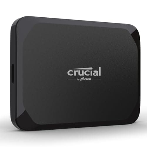 Crucial X9 1TB Portable SSD, Up to 1050MB/s, USB 3.2 USB-C, External Solid State Drive, Compatible with Windows, Mac, & Android, Reliable Storage for Games, Files, & Backups, Black - CT2000X9SSD902 - Image 1