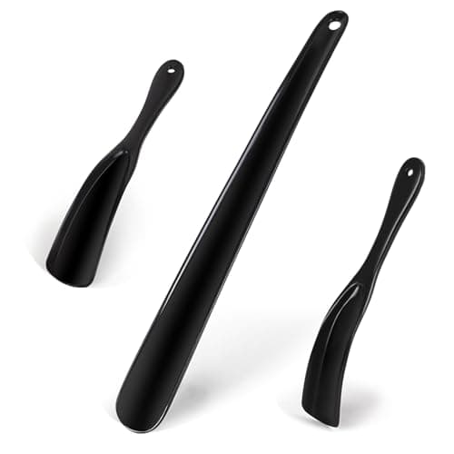 DeFageH Shoe Horn, 3Pcs Premium Plastic Shoe Horns (16 & 7.5 Inch), Shoe Horn Long Handle for Seniors, Men, Women, Durable Shoehorn Shoes Spoon for Home & Travel - Image 1