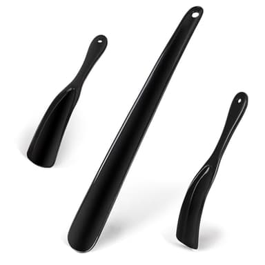 DeFageH Shoe Horn, 3Pcs Premium Plastic Shoe Horns (16 & 7.5 Inch), Shoe Horn Long Handle for Seniors, Men, Women, Durable Shoehorn Shoes Spoon for Home & Travel - Image 1