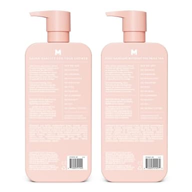 MONDAY HAIRCARE Smooth Shampoo + Conditioner Bathroom Set (2 Count) 27 oz Each For Frizzy, Coarse & Curly Hair Made with Coconut Oil, Shea Butter & Vitamin E 100% Recyclable Bottle Pink - Image 2