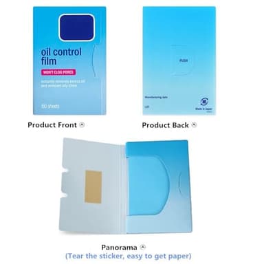 1 Pack Oil Blotting Sheets for Face (60 Sheets) - Oil Absorbing Blotting Papers for Oily Skin, Makeup-Friendly & Portable Oil Wipes - Image 5