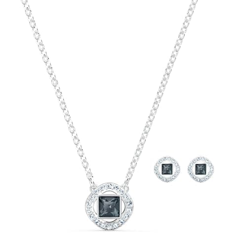 Swarovski Necklace Set with Mixed Metal Finish Chains, Clear and Colored Crystals, an Amazon Exclusive - Image 1