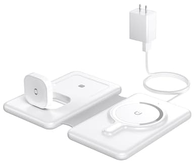 Magnetic Wireless Charger for iPhone: 3 in 1 Travel Charging Station for Apple Devices for iPhone 17 Air 16 15 14 13 12 Pro Max Plus - Foldable Charging Pad for Apple Watch Series & Airpods 4 3 2 Pro - Image 8