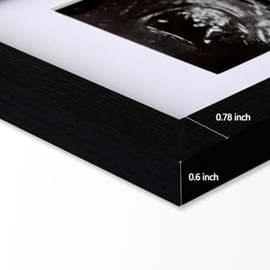eletecpro Ultrasound Picture Frame with Real Glass Cover and 3 Different Mats, 7x7 Baby Keepsake Frame for 3x4 Inches Sonogram Photo, Wall Mount or Tabletop Display, Pregnancy Announcement, Black - Image 5