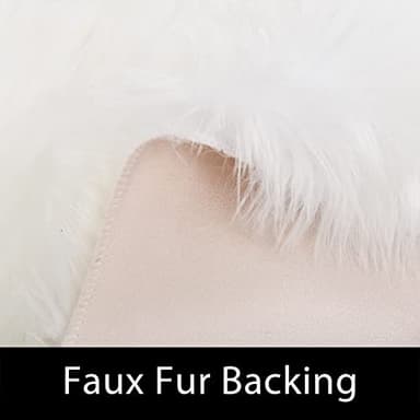 Latepis Area Rugs 6x9 Faux Fur Sheepskin Rug for Living Room, Fluffy Washable Rug for Bedroom, Playroom, Luxury Room Decor, Rectangle - Image 4