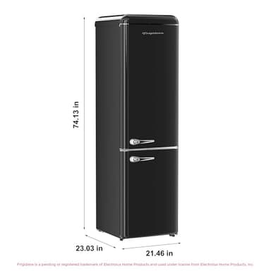 Frigidaire RETRO 9.2 Cubic Foot Fridge with Bottom Mount Freezer, 9.2 cu. ft, BLACK - Image 5