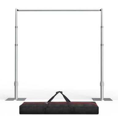 EMART 10x10ft Heavy Duty Backdrop Stand Kit, Adjustable Pipe and Drape Photo Booth Frame for Wedding, Party, Christmas, Birthday Decorations - Image 1