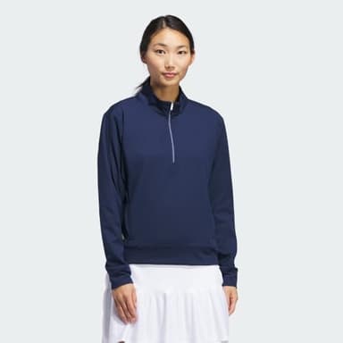 adidas Women's Ultimate365 Half-Zip Layering Top, Collegiate Navy, Small - Image 2
