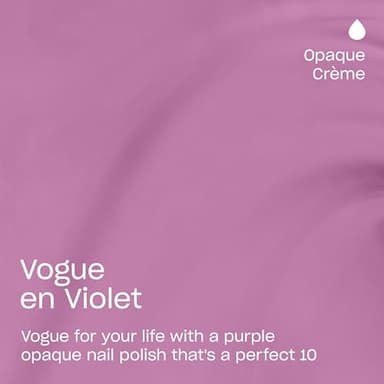 OPI Nail Lacquer Vogue en Violet | Opaque Soft Purple Crème Chip Resistant Nail Polish | Make 'Em Jelly! Collection | Summer 2025 - Image 2