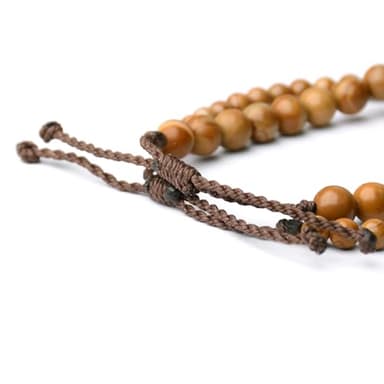 2 Pcs Natural Gemstone Beaded（4mm/6mm）Healing Jewelry，Handmade Adjustable Bracelet for Man Women,Matching Bead Couple Bracelets for Boyfriend Girlfriend (Wood-Grain Yellow) - Image 7