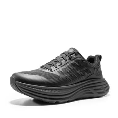 NORTIV 8 Women's Walking Shoes Cushion Running Tennis Shoes ActiveFloat Non-Slip Comfortable Breathable Workout Gym Sports Athletic Fashion Sneakers,Size 9,All Black,SNWS245W - Image 1