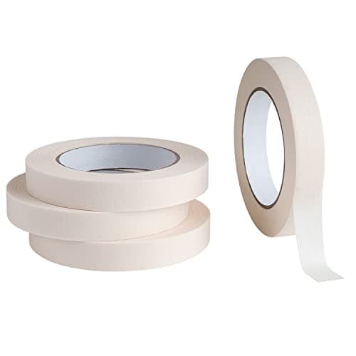 Lichamp Masking Tape 3/4 inch, 4 Pack General Purpose Masking Tape Beige, White Tapes for Painting, Arts, Crafts, 3/4 inch x 55 Yards x 4 Rolls (220 Total Yards) - Image 1