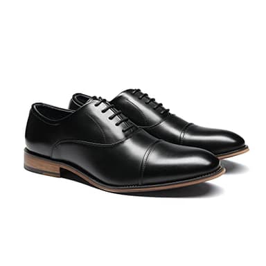 Bruno Marc Men's Lace Up Soft Cap-Toe Formal Dress Shoes,Size 10,Black,Louis_2 - Image 3
