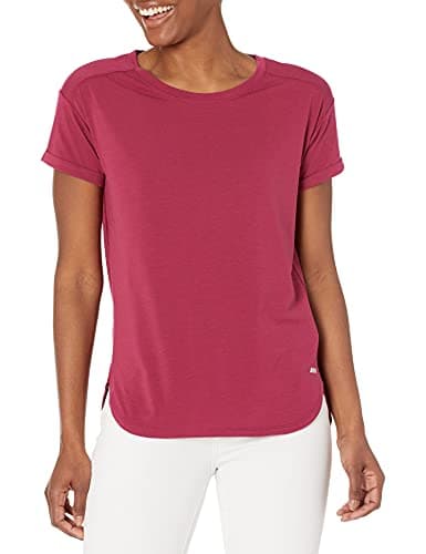 Amazon Essentials Women's Studio Relaxed-Fit Lightweight Crewneck T-Shirt (Available in Plus Size), Ruby Red, X-Large - Image 1
