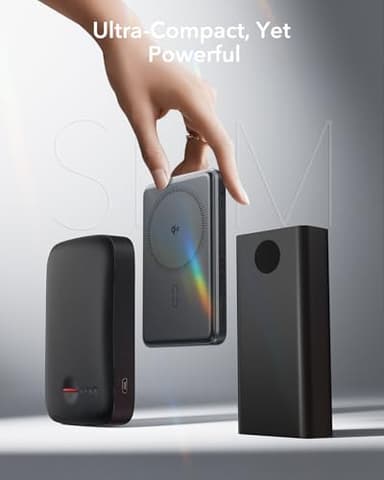 ESR for MagSafe Power Bank, 0.55 in Ultra-Compact 5,000mAh MagSafe Portable Charger, Qi2 15W Ultra-Fast Battery Pack, 20W USB-C MagSlim Charger with Cable for iPhone 17/16/15/14/13/12, Black - Image 5