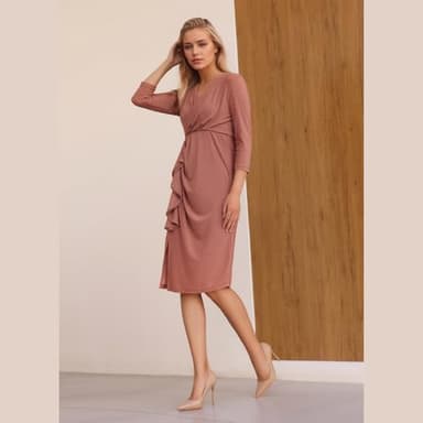 COLETER Women's 4 Inch Pumps Pointy Toe Wedding Dress Shoes Slip on Stiletto Pumps - Image 4