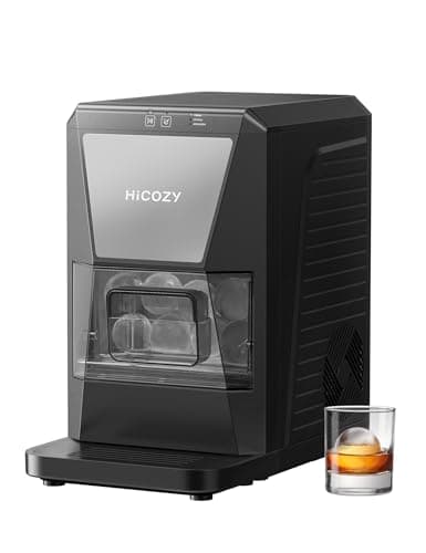 HiCOZY Clear Ice Ball Maker Countertop,Sphere Ice Maker with IcyGem Technology,2 Ice Balls in 60Mins,40 pcs/Day, Self-Cleaning Ice Machine with Ice Tong for Cocktails, Whiskey & Bourbon - Image 1