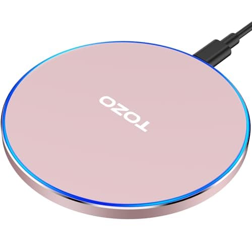 TOZO Wireless Charger 15W Max Fast Wireless Charging Pad Compatible with iPhone 16/16 Plus/16 Pro Max /15/14/13/SE/12 Series, Samsung Galaxy S24/S23/S22 Series (No AC Adapter), Rose Gold - Image 1