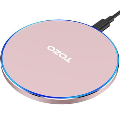 TOZO Wireless Charger 15W Max Fast Wireless Charging Pad Compatible with iPhone 16/16 Plus/16 Pro Max /15/14/13/SE/12 Series, Samsung Galaxy S24/S23/S22 Series (No AC Adapter), Rose Gold - Image 1