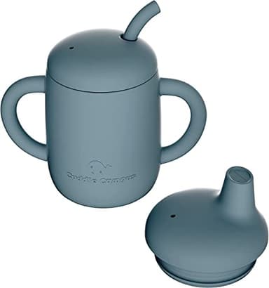 Cuddle Campus Sippy Cups 7OZ, [4 in 1] Baby Cups, Shatterproof Silicone Straw Cup,Open Cup for 6M, 6M+,6-12 Months,1/1+ Year Old Baby,Toddler - Image 1